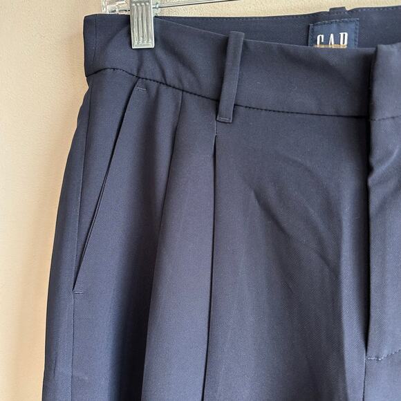 Gap Curvy 365 High Rise Pleated Trousers New Classic Navy Blue 8 - Picture 4 of 13